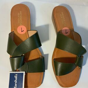 New Messeca NY Women Sandal Slides Wedge Green Size 7